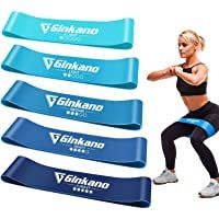 Los mejores  - Bandas Elásticas Fitness-Bandas de Resistencia- Set de 5 Cintas Elásticas Fitness y Musculación de Látex Natural